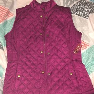 Merton brand , Maroon sweater vest . size large .